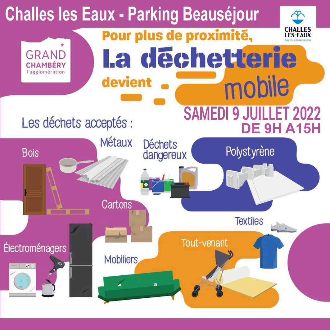 déchetterie mobile à Challes-les-Eaux